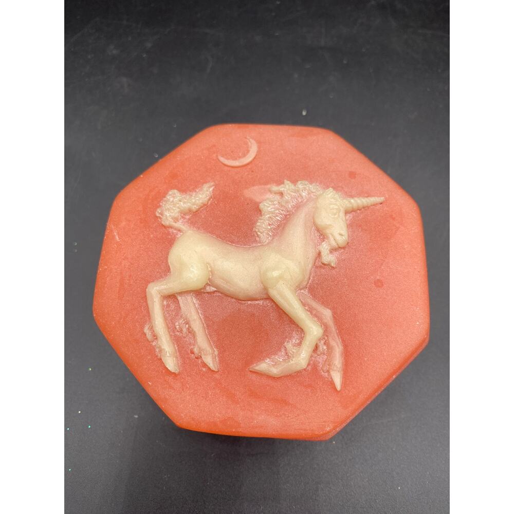 Soapstone Trinket Box Pink Unicorn Cameo 1970s Design Gifts International - Picture 2 of 6